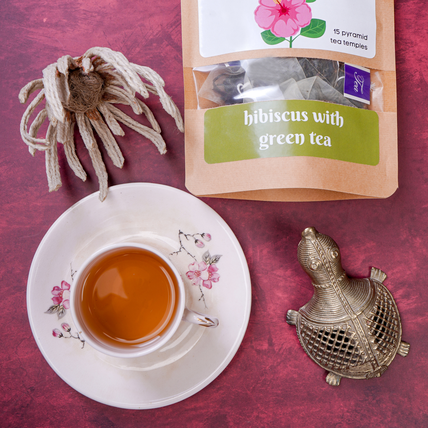 Buy Online: Hibiscus Tea - 15 Tea Bags: Chai Experience