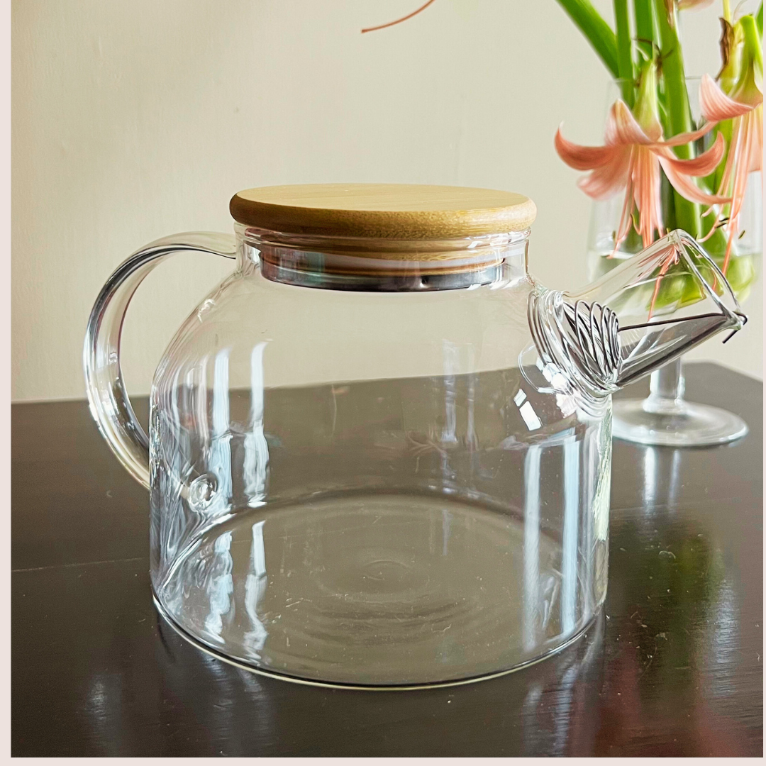 Buy 1 Liter Glass Teapot Online - Chai Experience