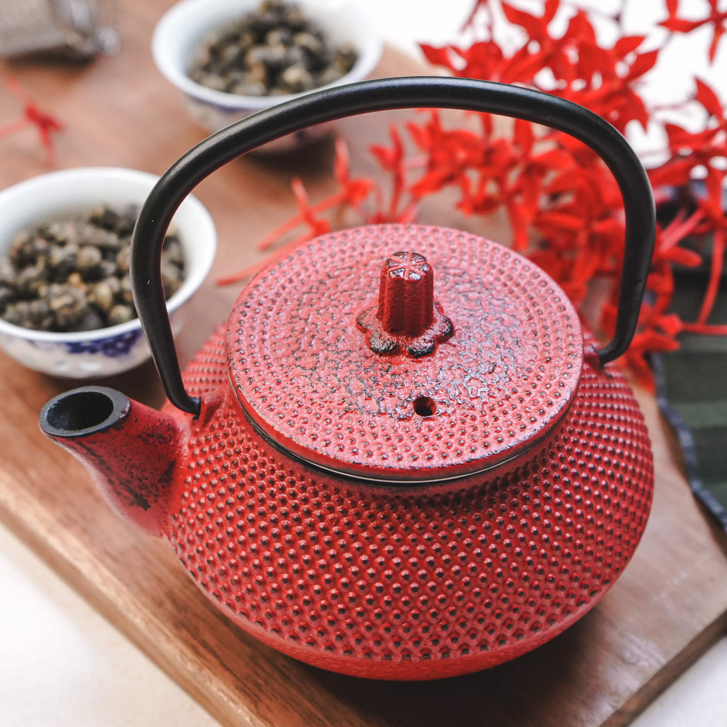 Buy Red Cast Iron Tea Pot Online - Chai Experience