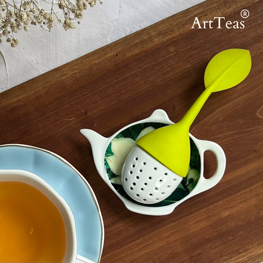 Buy Leaf Shape Ceramic & Silicon Infuser Online - Chai Experience